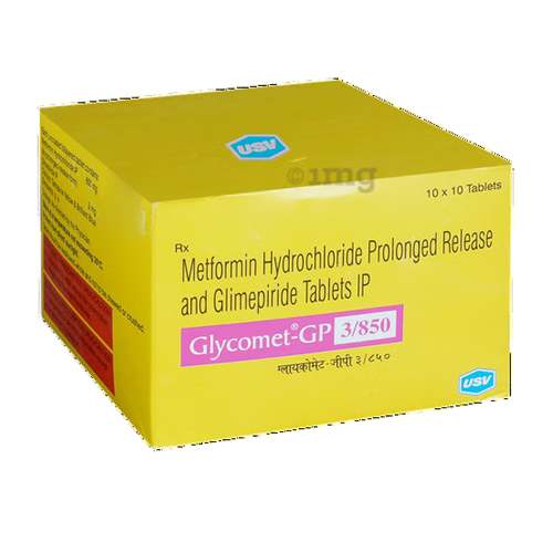 Glimepiride 3 mg+ Metformin 850 mg