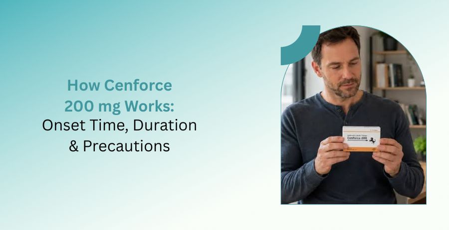 Cenforce 200 mg guide explaining how it works, onset time, duration, dosage, safety precautions, and erectile dysfunction treatment