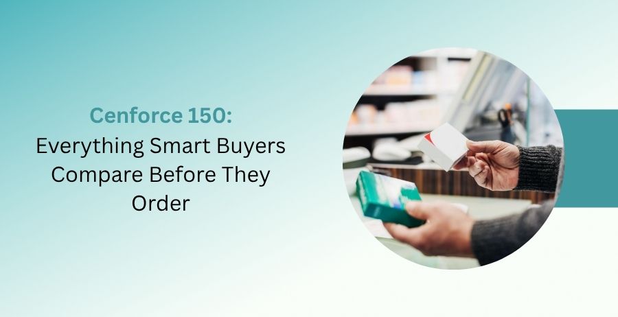 Cenforce 150 Sildenafil tablets with authentic packaging, trusted online pharmacy comparison, genuine medication verification, pricing, and prescription safety guidance.